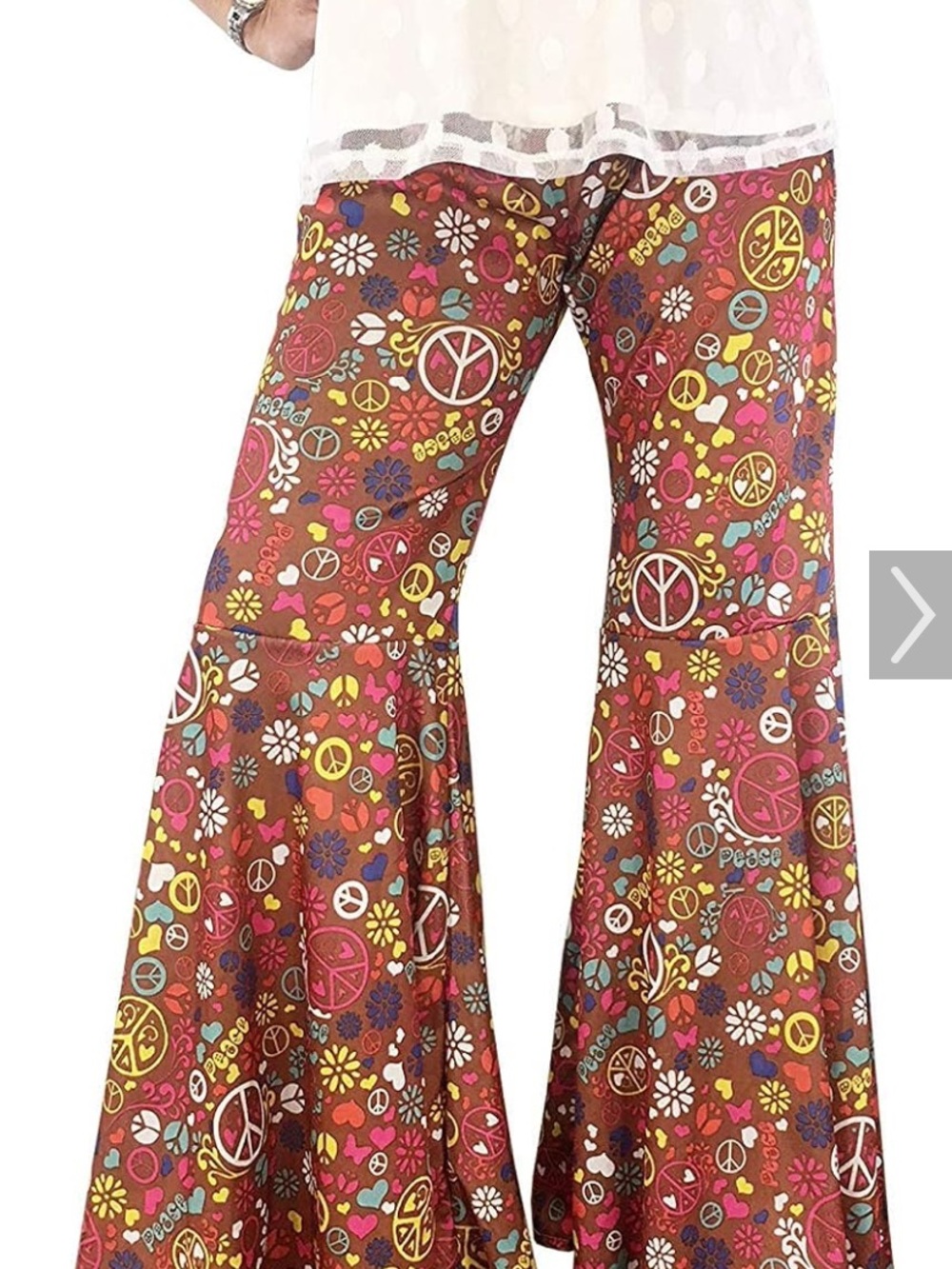 Hippie Costume Bellbottom Pants Peace